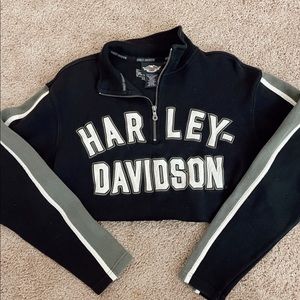 Harley Davison cropped sweater